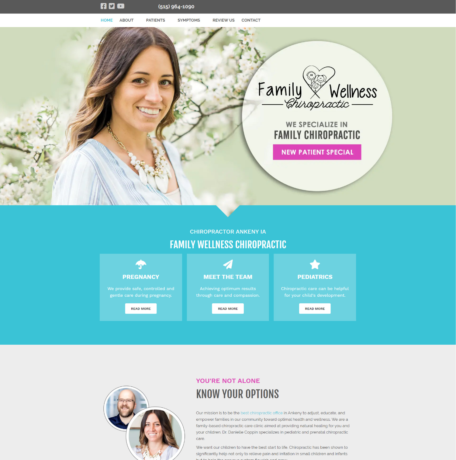 Previous Healthcare Provider Website Design Sample