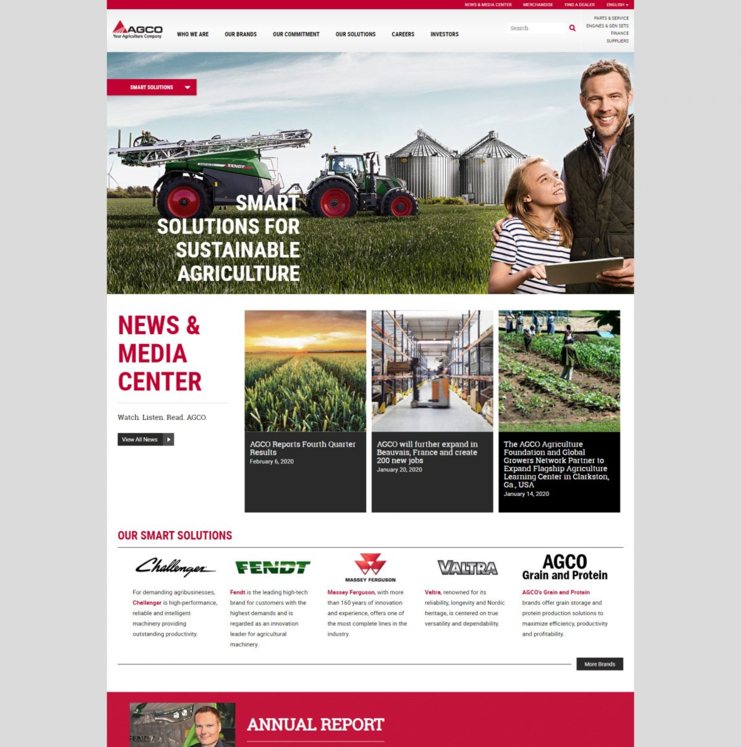 Previous Agricultural Manufacturing Website Design Sample
